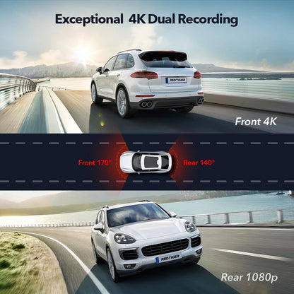 Exceptional 4K dual recording dash cam