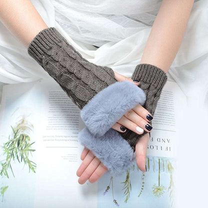 Fashionable arm cover gloves for cold weather Durable and stylish half-finger knit gloves. Perfect gift for chriastmas thanksgiving halloween black friday holidays any ocassion at acheckbox