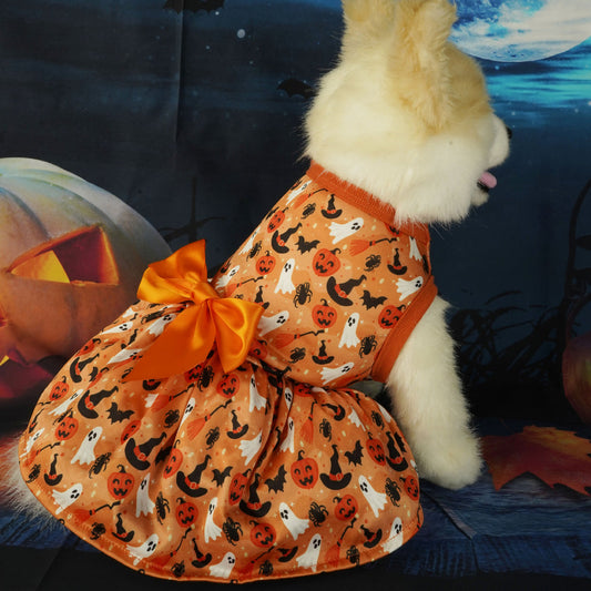 Polyester Halloween Dress for Pets at acheckbox