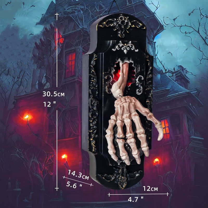 Halloween Funny spooky Doorbell Induction Spray ornament at acheckbox