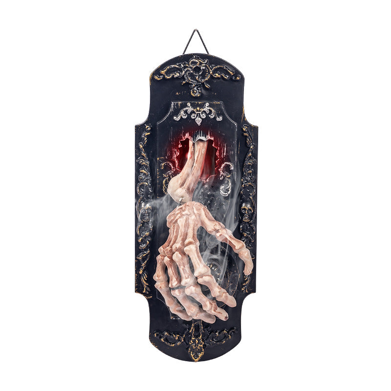 Halloween scary hand doorbell ornament at acheckbox