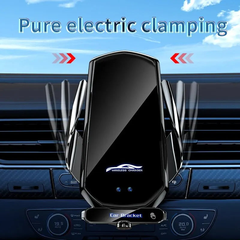 Hands-Free Car Charging Convenient Qi Wireless Charger with One-Hand Operation