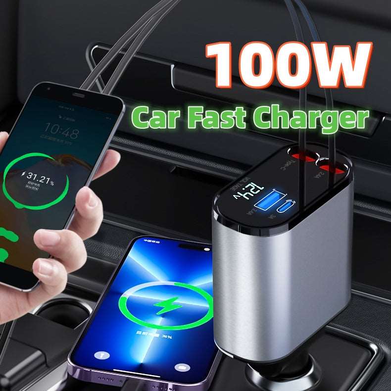 High-Speed Charging Solution - Universal Super Fast Car Charger, Lightning Fast for iPhone Samsung