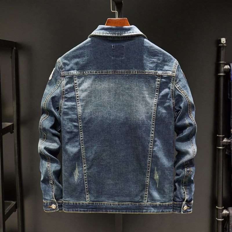 High-quality cotton jacket, Durable denim coat for men, Timeless denim outerwear