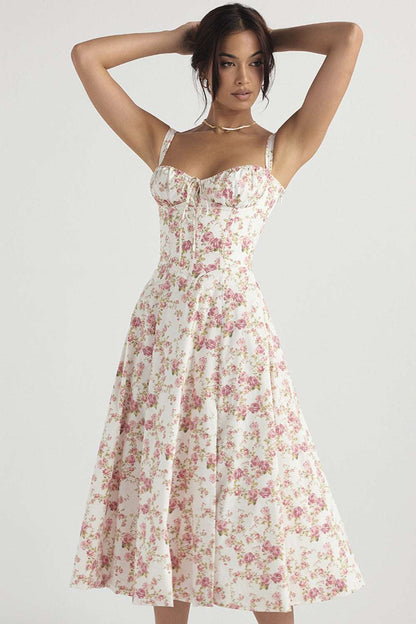 High Waisted Dress with Printed Beauty Options
