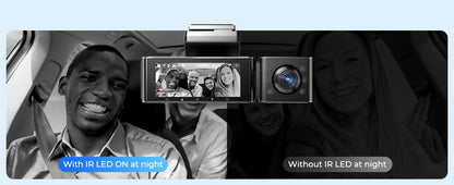 IR LED ON at night car dash cam