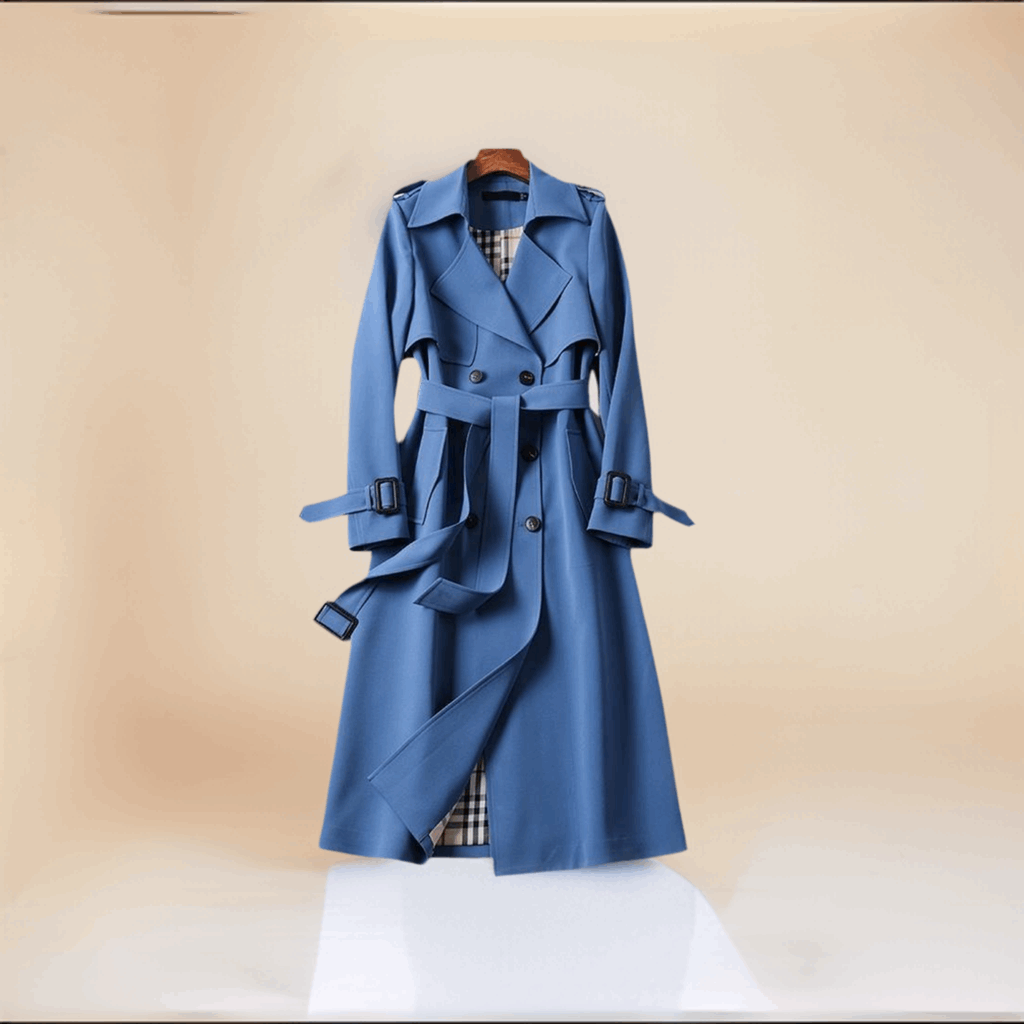 Korean-Style Mid-Length Trench Coat jacket with Plus Velvet Lining