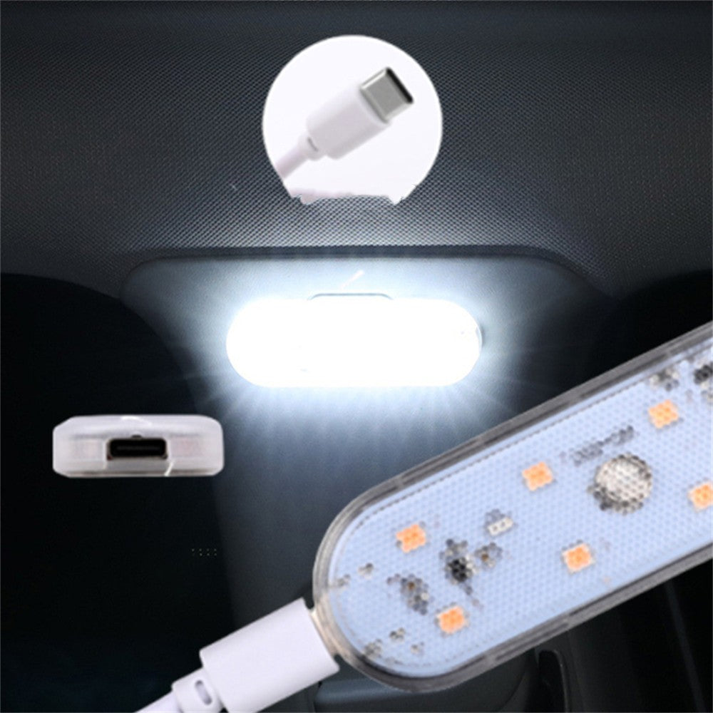 LED car interior light, touch-controlled USB light, rechargeable magnetic atmosphere lamp, interior LED light, non-destructive installation car lighting, compact at www.acheckbox.com