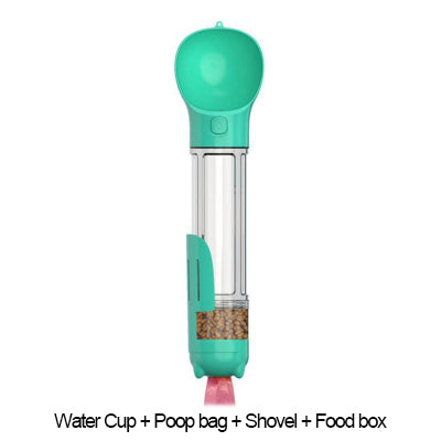 Leak-Proof 3-in-1 Water Bottle, Food Feeder, and Poop Dispenser