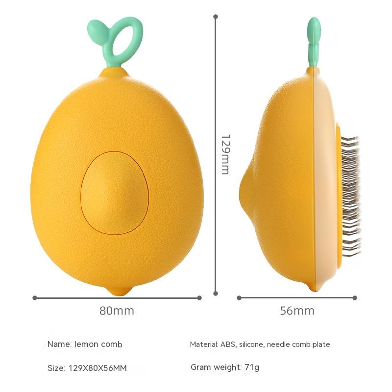 Lemon shaped Cat Brush Hair Remover Cleaning  Dog Grooming Tool Pet Combs Brush Stainless Steel Needle Pet Cleaning Care at acheckbox