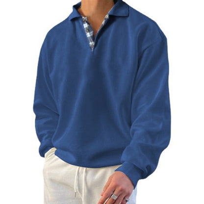 Long Sleeve Hoodie for Men in dark blue