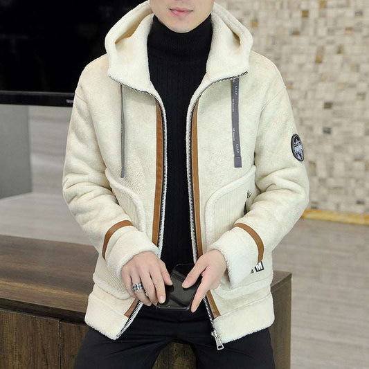 Luxurious Men's Lambswool Fur Coat