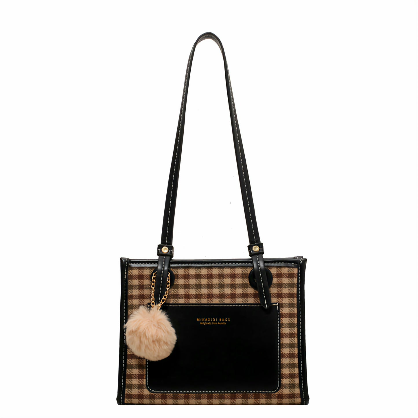 Luxurious PU leather crossbody bag with plaid pattern perfect gift for christmas thanksgiving black friday halloween all holiday ocassions at acheckbox