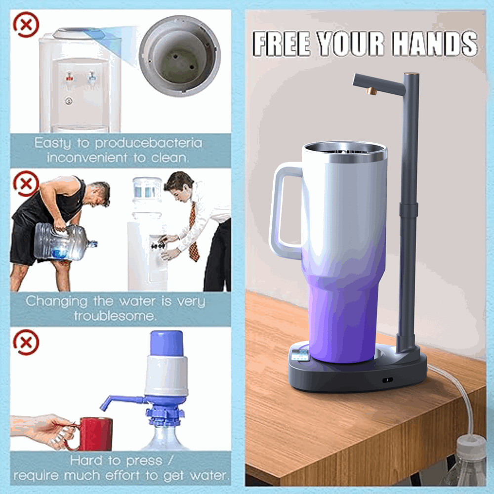 Mini Portable Water Kettle User-Friendly Pumping for Any Bottle Size