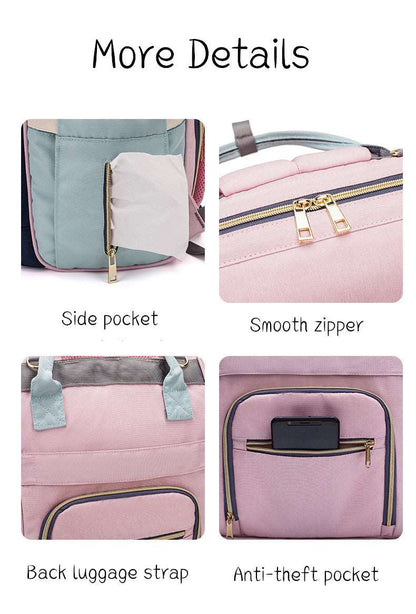 Motherhood Backpack Functional Diaper Bag with Zipper