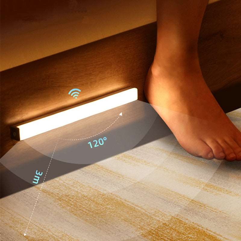 Motion Sensor Light Wireless LED Night Light USB Rechargeable Night Lamp For Kitchen Cabinet Wardrobe Lamp Staircase Backlight at acheckbox