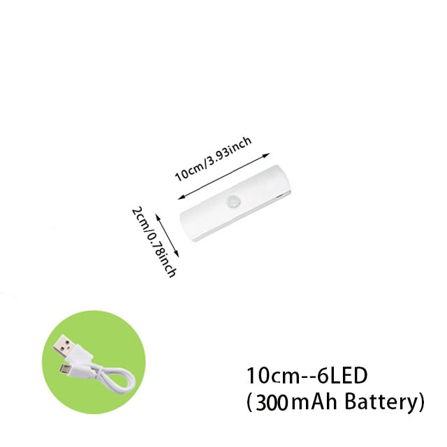 Motion Sensor Wireless LED Night Light, USB Rechargeable Kitchen Cabinet Light, Wardrobe Lamp, Staircase Backlight, LED Brilliance, Magnetic Suction Design, Induction Lamp, Versatile Motion Sensor Light www.acheckbox.com
