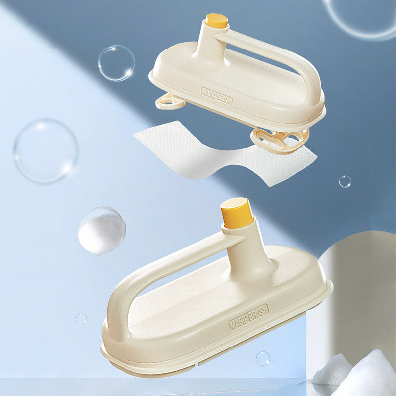 Magic Brush with Disposable Cleaning Rags for Kitchen, Bathroom or Any surface