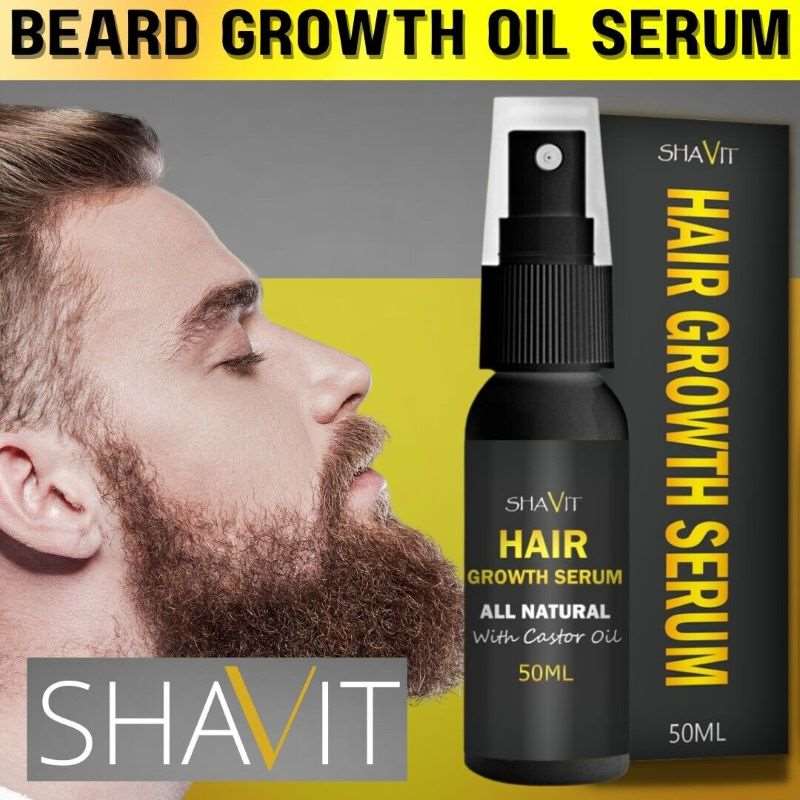 Organic Beard Booster Shavit's Hair Growth Oil for Fast Facial Hair Solutions