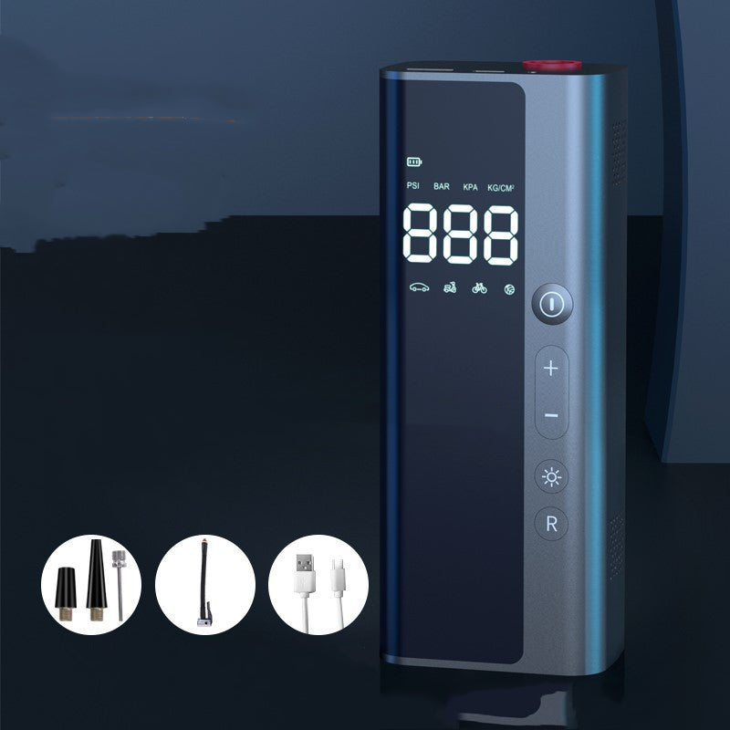 Portable Rechargeable Electric Smart Tire Inflation Air Compressor Auto Inflation for Car, Motorcycles, Bicycles, Boat with Digital Display and Charger at acheckbox. gift for christmas halloween thanksgiving Black friday