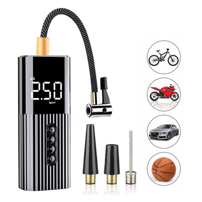 Portable Rechargeable Electric Smart Tire Inflation Air Compressor Auto Inflation for Car, Motorcycles, Bicycles, Boat with Digital Display at acheckbox. gift for halloween thanksgiving blackfriday christmas