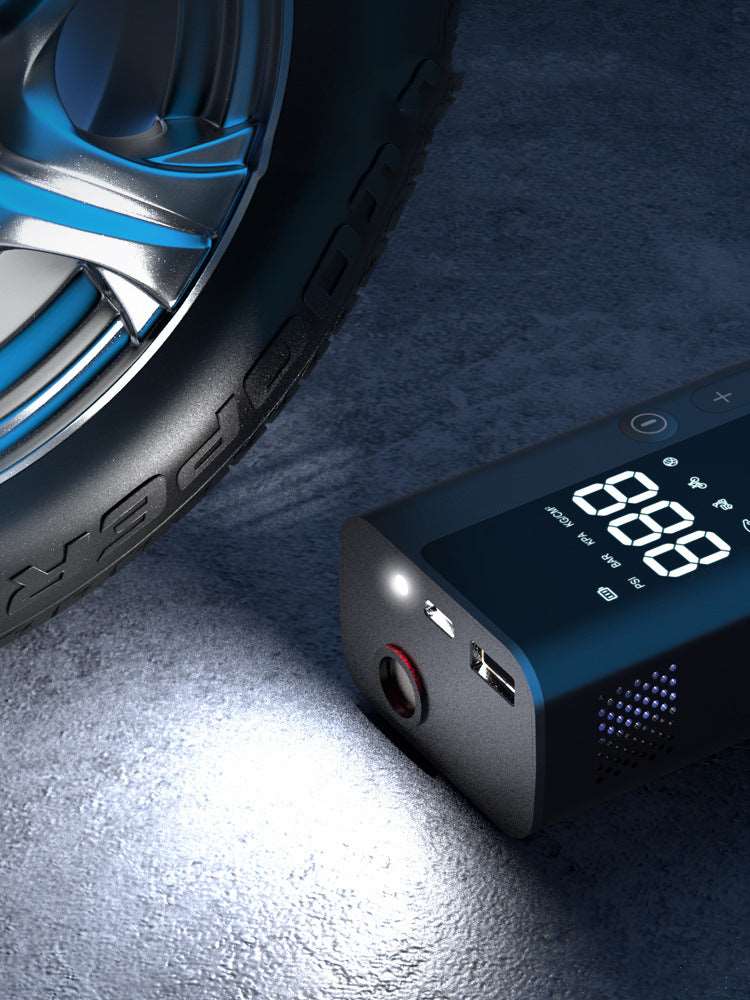 Portable Rechargeable Electric Smart Tire Inflation Air Compressor for Car, Motorcycles, Bicycles, Boat with Digital Display and Charger at acheckbox. gift for christmas halloween thanksgiving Black friday