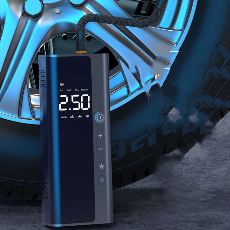 Portable Rechargeable Electric Tire Inflation Air Compressor Auto Inflation for Car, Motorcycles, Bicycles, Boat with Digital Display and Charger at acheckbox. gift for christmas halloween thanksgiving Black friday