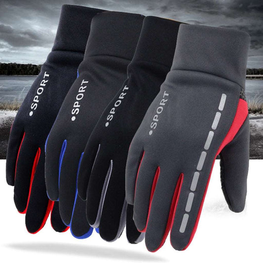 Premium unisex cycling gloves for all seasons Men's PU leather thermal gloves with non-slip grip and split finger design at www.acheckbox.com