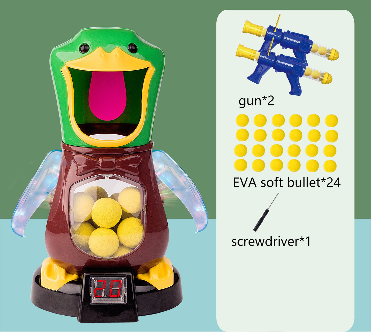 Kid's Hungry Duck Shooting Toy Game