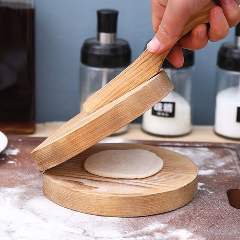 Solid Wood Dough Press Tool