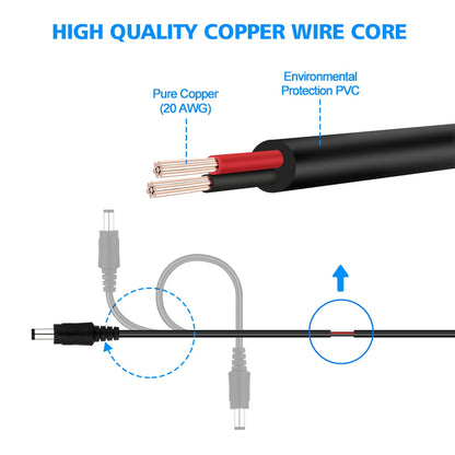 DC Power Cord Cable Extenders