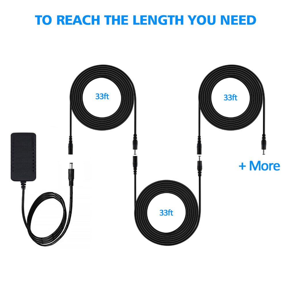 DC Power Cord Cable Extenders