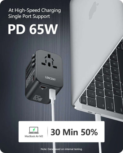 Safe and Smart Non-Grounding Global Travel Charger with Dual Type C PD3.0