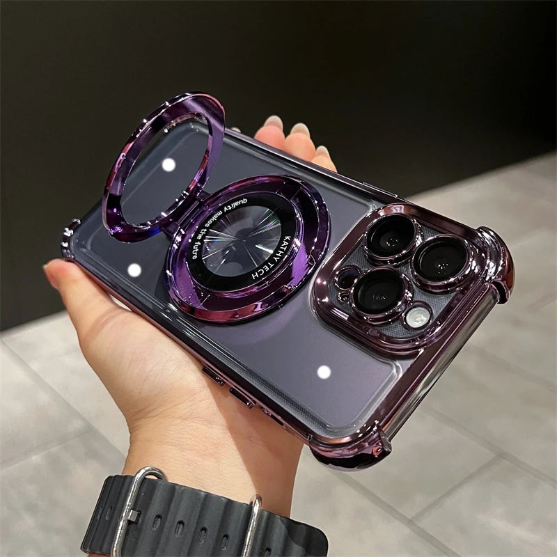 Sleek Protection Slim Mag Safe Purple Case for iPhone Models