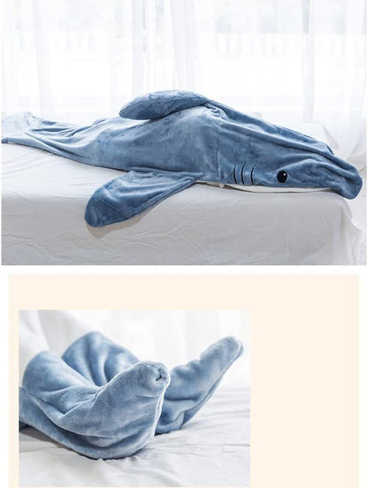 Soft and Plush Flannel Shark Blanket