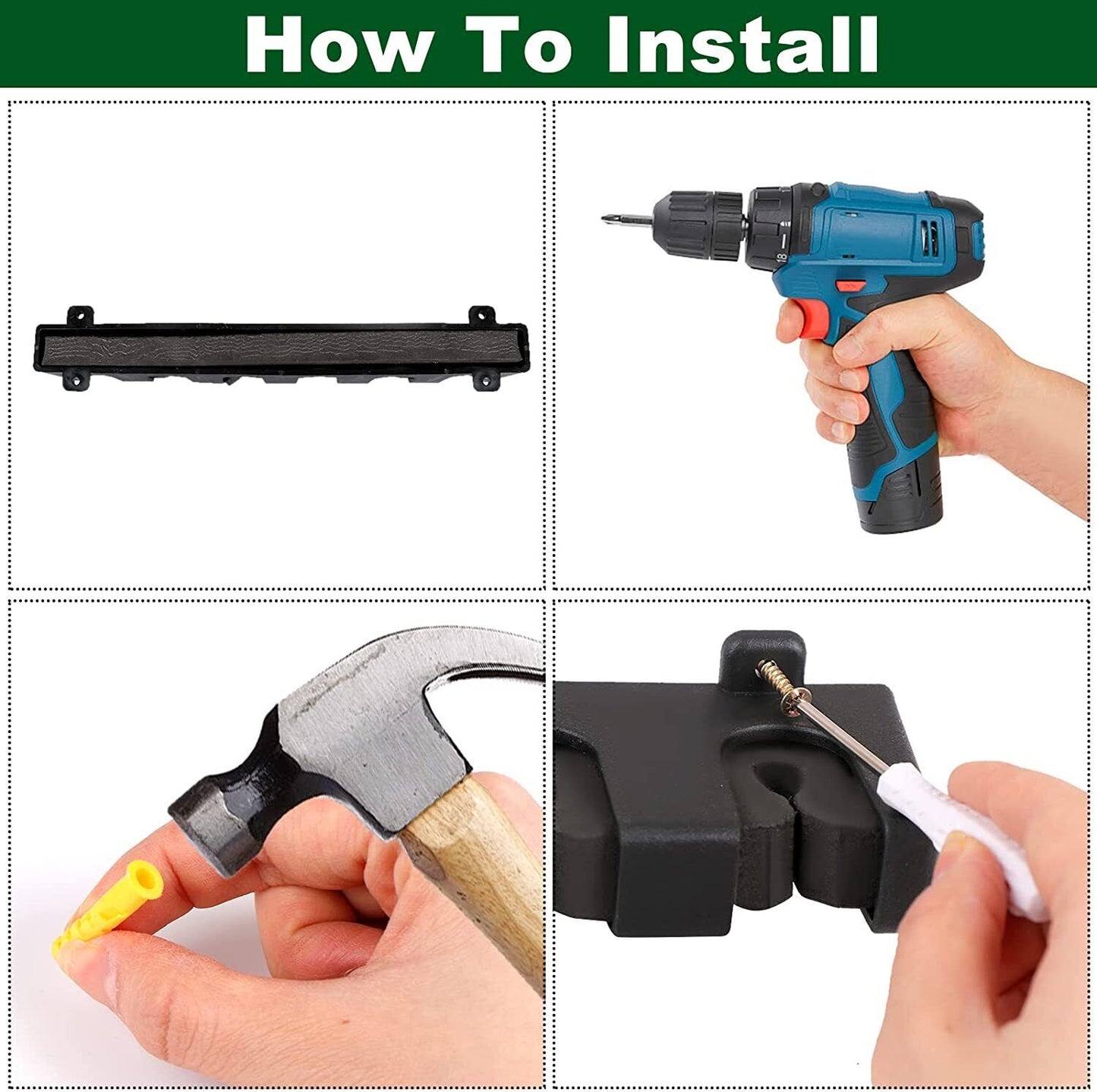 Durable Plastic Fishing Rod Rack Installation