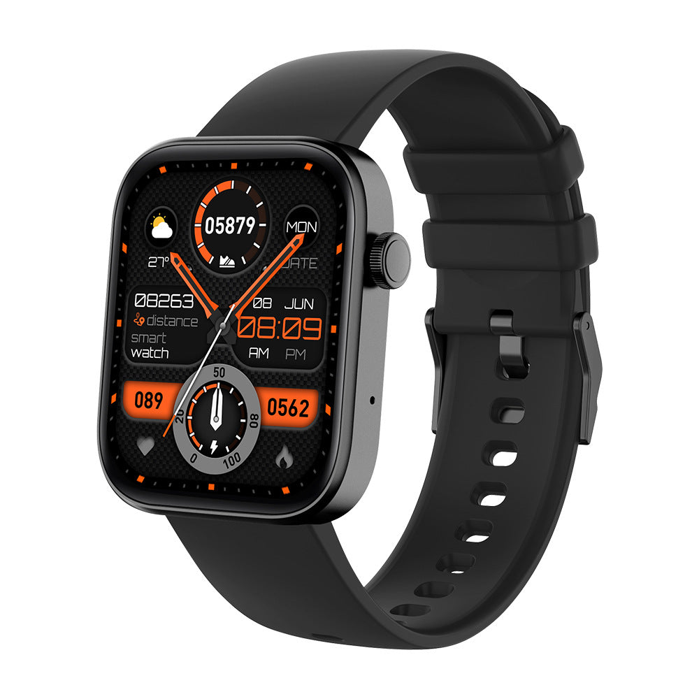 Sports Black smartwatch with full color TFT screen impressive battery life, comprehensive health monitoring, IP67 waterproof design, and remote control selfie, companion for fitness and daily life at acheckbox holiday gift