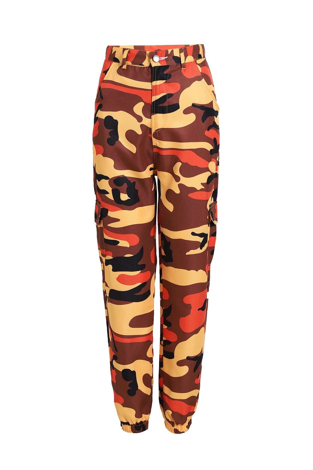 Stylish Polyester-Spandex Camouflage Jeans