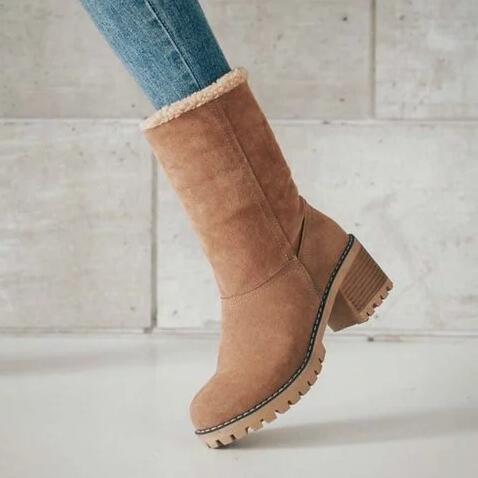Stylish Round-Toe Winter Boots for women