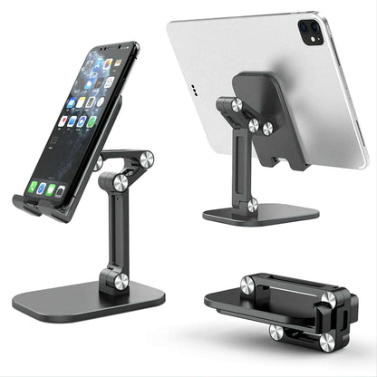 Three Sections Foldable Desk Mobile Phone Holder For iPhone iPad Tablet Flexible Table Desktop Adjustable Cell Smart at acheckbox