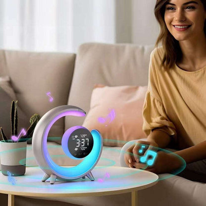 Touch Control Heart Shaped Alarm Clock with RGB Colorful Lighting at acheckbox