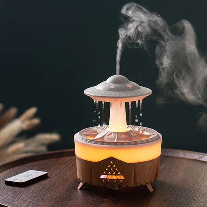 viral UFO Water Drop Humidifier Rain Cloud Air Humidifier Aromatherapy Essential Oils Aroma Diffuser USB Charging 7 Color Mist Maker. Great gift for chrismas thanksgiving black friday and halloween at acheckbox