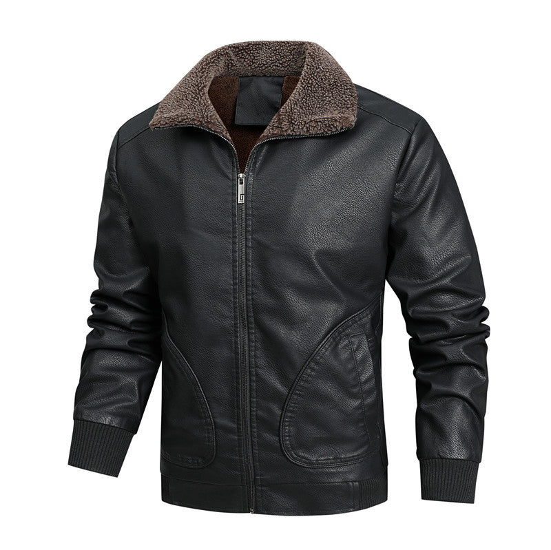 Trendy Polo Collar Zipper Jacket for Any Occasion in Black color at www.acheckbox.com