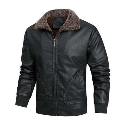 Trendy Polo Collar Zipper Jacket for Any Occasion in Black color at www.acheckbox.com