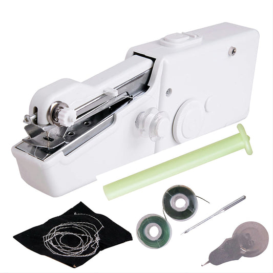 Portable Mini Sewing Machines Needlework Cordless Hand-Held Clothes Useful Portable Sewing Machines Handwork Tools Accessories at acheckbox