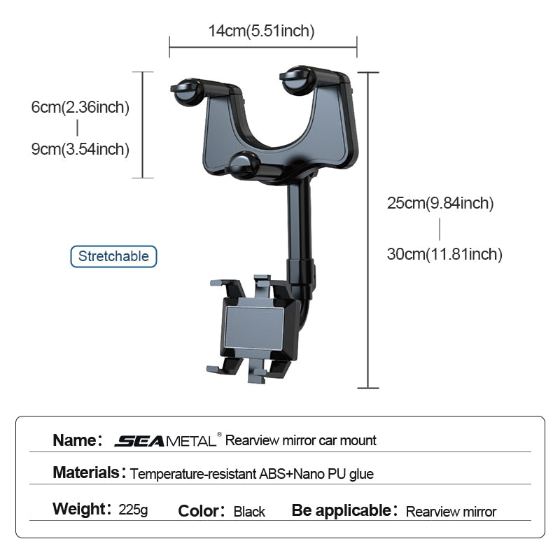 Universal Rearview Mirror Mount Enjoy a Safe and Convenient Driving Experience