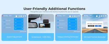 User friendly car dash cam