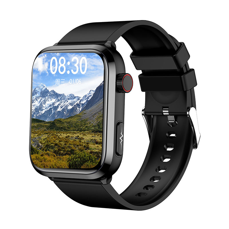 Versatile smartwatch with ECG, Bluetooth, health monitoring, SOS function, weather forecast, sports modes, and extended battery life, compatible with Android and iOS, and featuring multilingual support at acheckbox Holiday