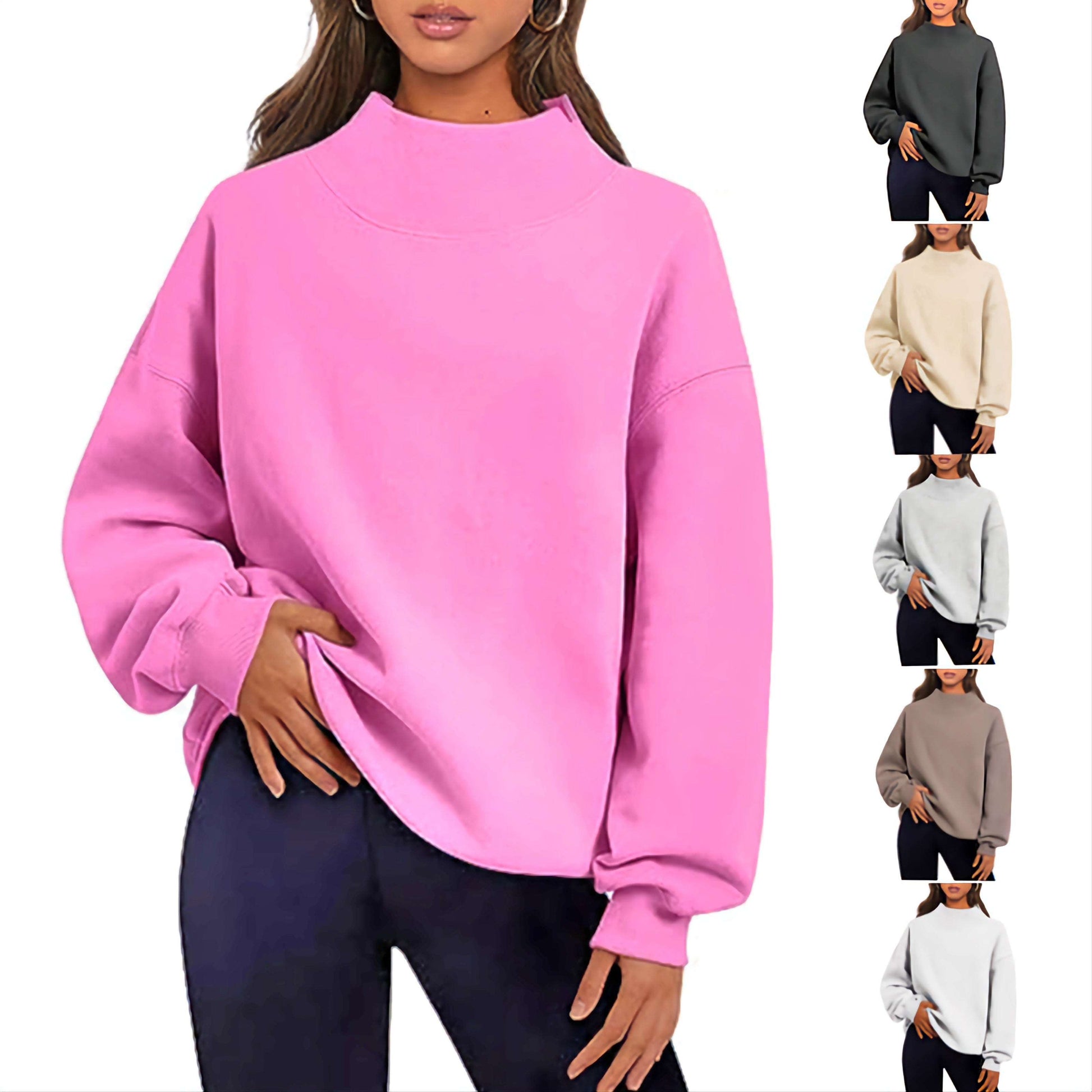 Women's Round Neck Pullover Sweatshirt