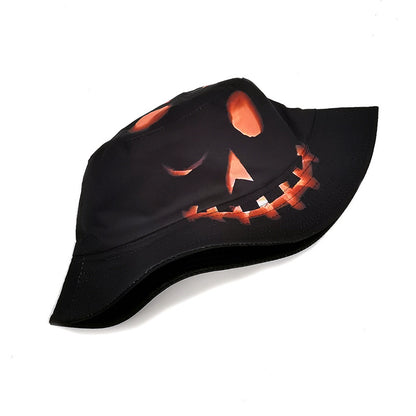 Cartoon Pumpkin Printed Fisherman Halloween Hat